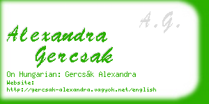 alexandra gercsak business card