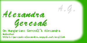 alexandra gercsak business card